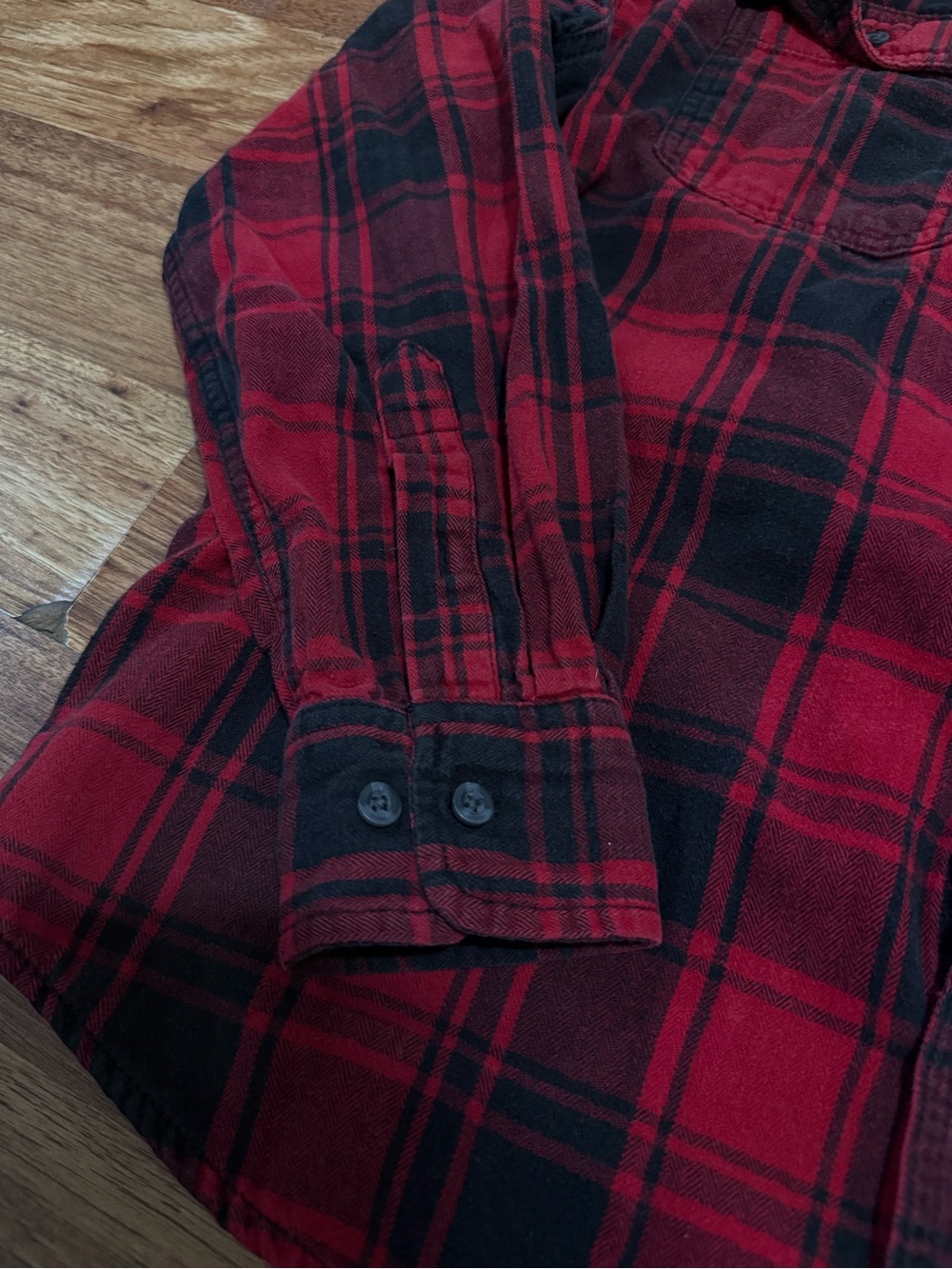 George Red and Black Plaid Button-Down Shirt - Picture 3 of 11